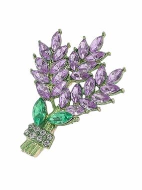 Timelessly Elegant Lavender Floral Brooch NWOT